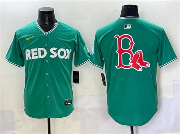 Mens Boston Red Sox Team Big Logo Green 2025 City Connect Limited Stitched Jersey->boston red sox->MLB Jersey
